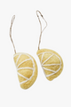 Hanging Felt Lemon Slice Xmas Decoration