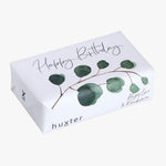 Happy Birthday White with Green Leaves Basil Lime + Mandarin Soap HW Beauty - Skincare, Bodycare, Hair, Nail, Makeup Huxter   