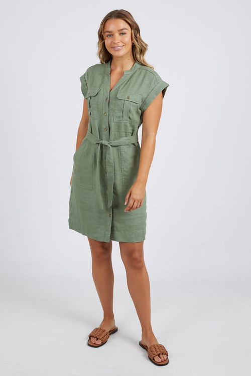 Harlow Khaki SS Cargo Dress WW Dress Foxwood   