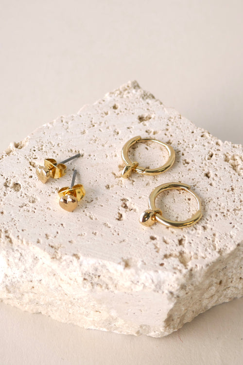 gold earring set