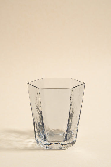 grey glass tumbler