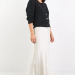 Prodigy Pearl Satin Bias Maxi Skirt