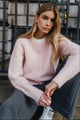 Highlight Blush Mohair Blend Crewneck Cardigan