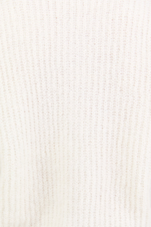 Close-up of a textured white fabric