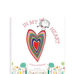 Book cover with colorful heart design and text on a white background