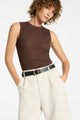 In Reverse Gold Double Buckle Black Leather Belt