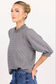 Influential Black White Mini Gingham High Neck Top