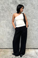 Instinctive Black Recycled Stretch Back Wide Leg Pant