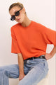 Intrepid Blood Orange Relaxed Knit Tee