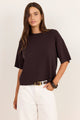 Intrepid Chocolate Relaxed Knit Tee