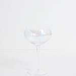 iridescent champagne glass