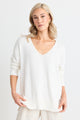 Quartz Ivory Relaxed V Neck Jumper