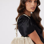 Juliet Alabaster Mini Pleated Shoulder Bag