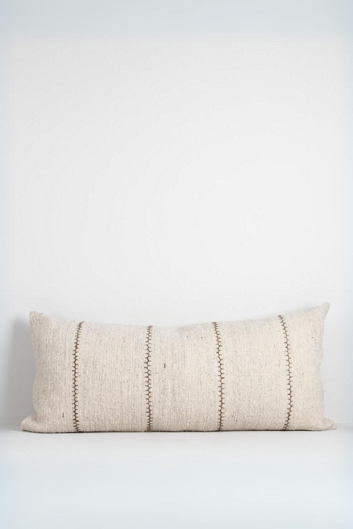 long ecru cushion