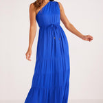 Kameo Cobalt One Shoulder Maxi Dress WW Dress Mink Pink   