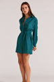 Leila Emerald LS Mini Dress