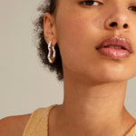 wavy silver earring