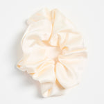 cream satin scrunchie