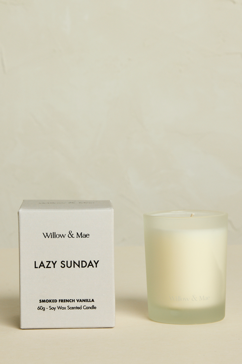 Lazy Sunday Smoked French Vanilla  60g Soy Candle