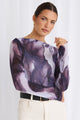 Light Lilac Crinkle Mesh LS Top