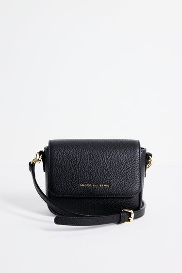 Black Leather Small Crossbody Bag