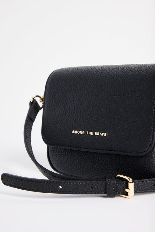 Black Leather Small Crossbody Bag