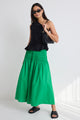 Lost Meadow Green Shirred Waist Maxi Skirt