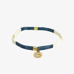 Love Gold White Charcoal with Gold Charm Bracelet ACC Jewellery Love Lunamei   