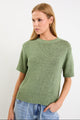 Loveable Sage Tape Yarn Knit Tee