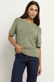 Loveable Sage Tape Yarn Knit Tee