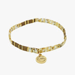 Love Ivory Bronze Gold with Gold Charm Bracelet