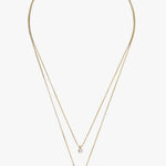 Lucia Pi Gold Double Necklace with Crystal ACC Jewellery Pilgrim   