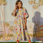 Lucinda Floriferouse Pattern Puff Sleeve Dress