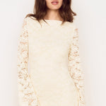 Ophelia Cream Lace LS Mini Dress