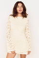 Ophelia Cream Lace LS Mini Dress