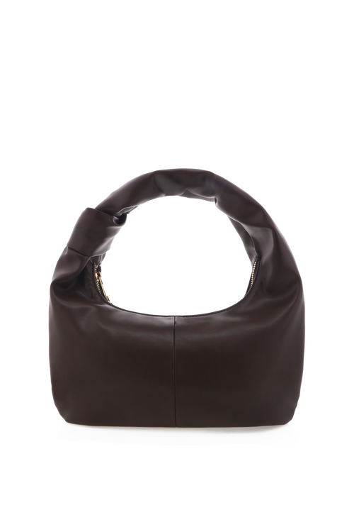 brown knot handle bag