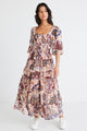 Memory Patchwork Paisley LS Tiered Maxi Dress