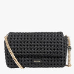 Milla Black Fine Braid Mini Shoulder Bag