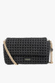 Milla Black Fine Braid Mini Shoulder Bag