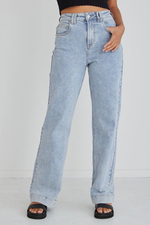 Milly Pale Blue High Waist Jean WW Jeans Among the Brave   