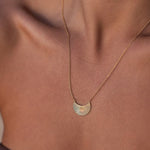 Moonbeams 18k Gold Plate with Blush Pink Stone Necklace ACC Jewellery Love Lunamei   