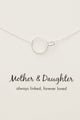 Mother + Daughter Sterling Silver Double Circle Necklace