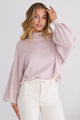 Motivation Blush Cotton Fine Knit Boxy Jumper