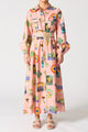 Nantucket Pink Jetsetter Print LS Maxi Dress