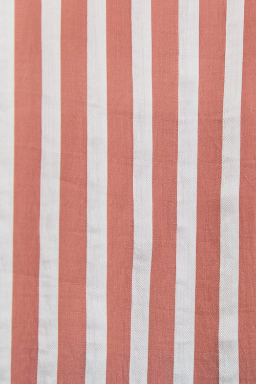 Red and white striped fabric pattern