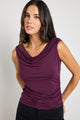 Nightlife Burgundy Stretch One Shoulder Top