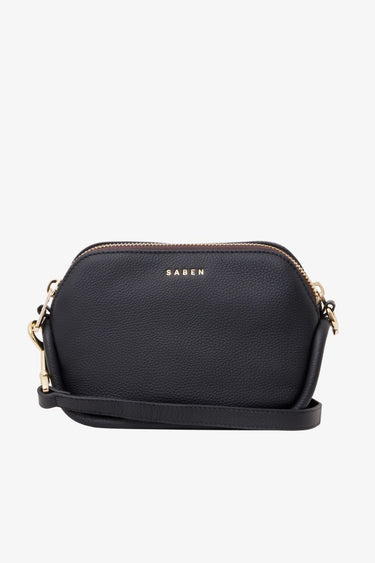 Odile Black Suede Side Crossbody Bag