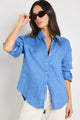 Optimum True Blue Linen Oversized Shirt