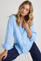 Optimum Sky Blue Stripe Linen Oversized Shirt