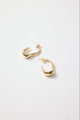 Organic Wavy Hook Gold Stud Earring